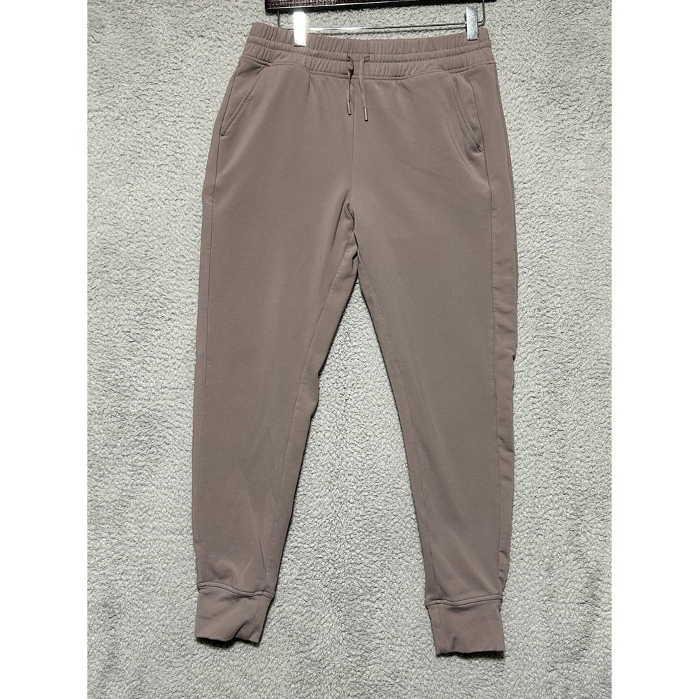 Yogalicious Women's Lux Hampton Sport Jogger Large Athletic Taupe Elastic Waist